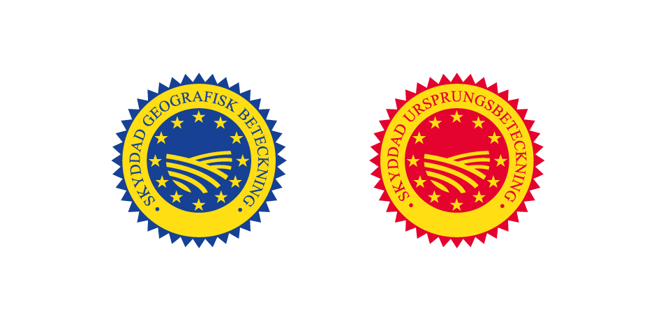 Logotyper för skyddad EU-beteckning.